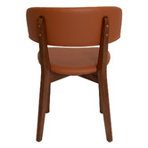 Bright Side Furniture Tan Koch Faux Leather Dining Chairs