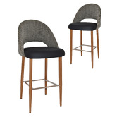 Bright Side Furniture Callie Upholstered Bar Stools
