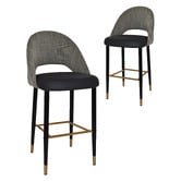 Bright Side Furniture Black 75cm Nala Bar Stools