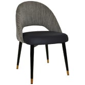 Bright Side Furniture Black Aeson II Upholstered Dining Chairs