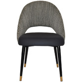 Bright Side Furniture Black Aeson II Upholstered Dining Chairs