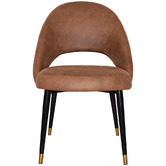 Bright Side Furniture Tan Aeson II Faux Leather Dining Chairs