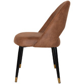 Bright Side Furniture Tan Aeson II Faux Leather Dining Chairs