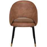 Bright Side Furniture Tan Aeson II Faux Leather Dining Chairs