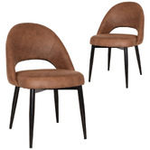 Bright Side Furniture Aeson I Faux Leather Dining Chairs