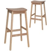 Bright Side Furniture 75cm Circe Ash Wood Bar Stools
