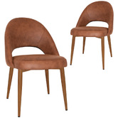 Bright Side Furniture Aeson I Faux Leather Dining Chairs