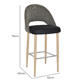 Bright Side Furniture Callie Upholstered Bar Stools
