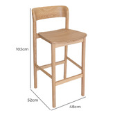 Bright Side Furniture 76cm Trinity Ash Wood Bar Stools