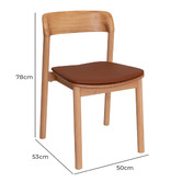 Bright Side Furniture Finnian Ash Wood Dining Chairs
