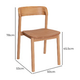 Bright Side Furniture Zoe Ash Wood Dining Chairs
