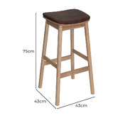 Bright Side Furniture 75cm Circe Faux Leather Bar Stools