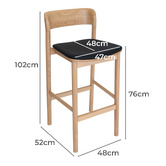 Bright Side Furniture Black 76cm Trinity Bar Stools