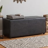 Bright Side Furniture Delhi Faux Leather Bench