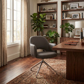 Bright Side Furniture Lex Vinyl Trestle Armchairs