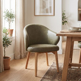 Bright Side Furniture Scranton Upholstered Dining Chairs with Ash Wood Legs