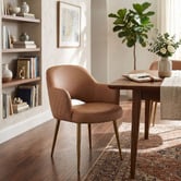 Bright Side Furniture Lex Upholstered Dining Chairs with Brass Legs