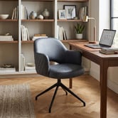 Bright Side Furniture Lex Upholstered Trestle Armchairs