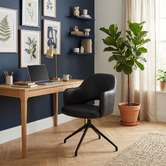 Bright Side Furniture Lex Vinyl Trestle Armchairs
