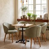 Bright Side Furniture Scranton Upholstered Dining Chairs with Ash Wood Legs