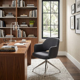 Bright Side Furniture Lex Cotton-Blend Trestle Armchairs