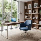 Bright Side Furniture Lex Vinyl Trestle Armchairs