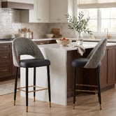 Bright Side Furniture Black 75cm Nala Bar Stools