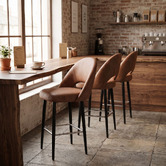 Bright Side Furniture Callie Faux Leather Bar Stools
