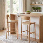Bright Side Furniture 76cm Trinity Ash Wood Bar Stools