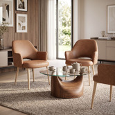 Bright Side Furniture 93cm Lex Upholstered Dining Chairs