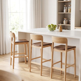 Bright Side Furniture 77cm Trinity Faux Leather Bar Stools