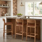 Bright Side Furniture 77cm Trinity Upholstered Bar Stools