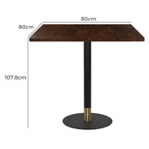 Bright Side Furniture Thira Rubberwood Bar Table