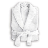 Bambury White Microplush Bath Robe