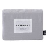 Bambury Plain Silver Linen Quilt Cover Set