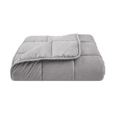 Bambury Grey Cotton-Blend Weighted Blanket