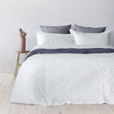 Bambury White Botanica Coverlet Set