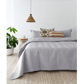 Bambury Silver Herringbone Embossed Coverlet Set