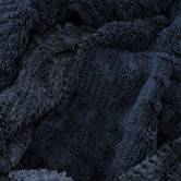 Bambury Navy Lattice Sherpa Blanket