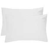 Bambury White French Flax Linen Standard Pillowcases