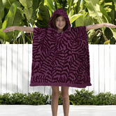 Bambury HiLo Berry Nori Cotton Kids' Beach Poncho
