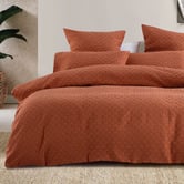 Bambury Rust Gaia Jacquard Quilt Cover Set