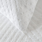 Bambury White Derya Jacquard Quilt Cover Set