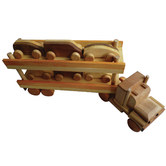 Q Toys Handmade Wooden Car Transport Truck