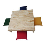 Q Toys Low Square Kids Table with 4 Cushions