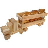 Q Toys Handmade Wooden Car Transport Truck