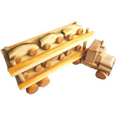 Q Toys Handmade Wooden Car Transport Truck