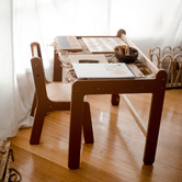 Q Toys Q Toys Kids&#039; Wooden Study Table &amp; Chair Set