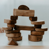 Q Toys Q Toys 20 Piece Wooden Natural Blocks