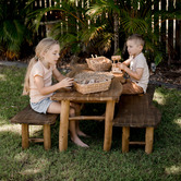 Q Toys Dark Tree Table and Bench Set